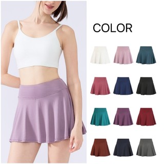 2in1 High waist Sports Skirt With cycling and pocket for Women Volleyball/running/yoga/gym 386