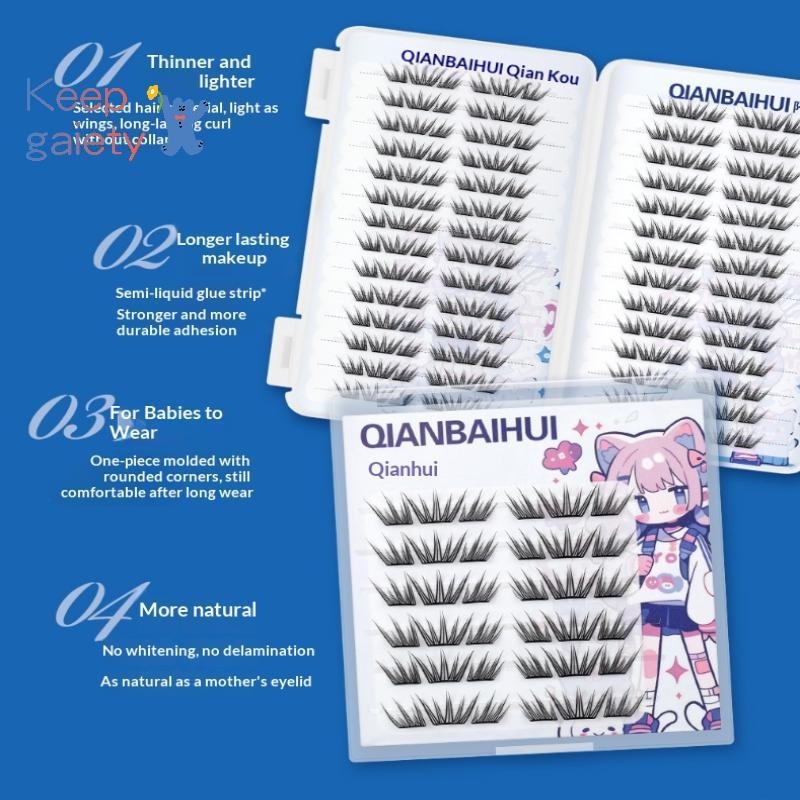 [Keepgaiety-t] DIY Clusters Eyelashes กาวติดขนตาปลอมแบบธรรมชาติมังงะขนตานุ่มแต่งหน้าทุกวัน [ใหม่] ราคา ถูกที่สุด ดีลบีเคเค แกลเลอรีภาพที่ 7