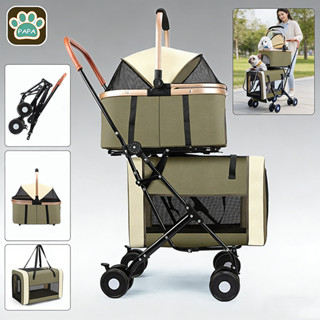 รถเข็นสัตว์เลี้ยง รถเข็นแมวอลูมิเนียมผสม ทั่วไปสำหรับแมวและส…