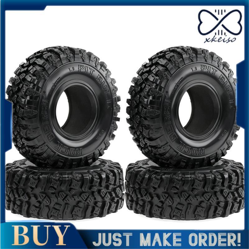 4pcs โลหะ 1.9 Beadlock ล้อและยางชุด 108 มม.สําหรับ 1/10 SCX10 TRX4 TRX6 VS4-10 Gen8 7 MST D90 RC Cra