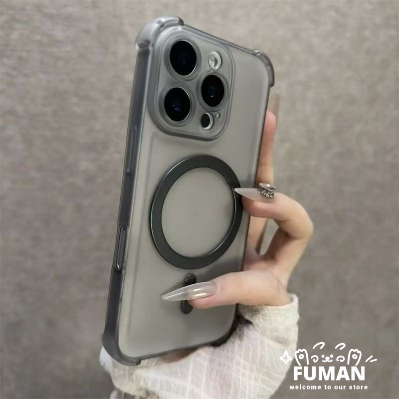 หรูหราแม่เหล็ก Frosted เคสโทรศัพท์สําหรับ OPPO Reno 15C 15F 15 Pro Max Mini A6 ค้นหา X9 Pro Reno15ProMax Reno15ProMini 5G 4G Simple Ice Mist ปลอกสี่มุม Anti-fall ปกอ่อน