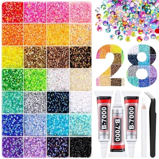 ZOOMING เรซิ่น Rhinestone Kit, Multicolor Diamond Art Jelly Rhinestones, Hot DIY ตกแต่งประกาย Bedazzling Rhinestones สําหรับแว่นตาตกแต่ง
