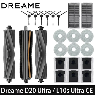 สําหรับ Dreame D20 Ultra / L10s Ultra CE/L40 Ultra AE หุ่นยนต์เครื่องดูดฝุ่นแปรง Mop ผ้ากรองอะไหล่