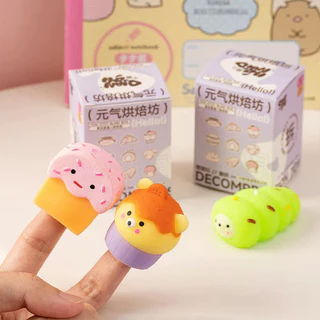 Sugar squishy สกุชชี่ รวมเซ็ทขนมปังหลากหลาย 16pcs กล่องสุ่มบีบ ลายการ์ตูนน่ารัก มีหลายแบบให้เลือก