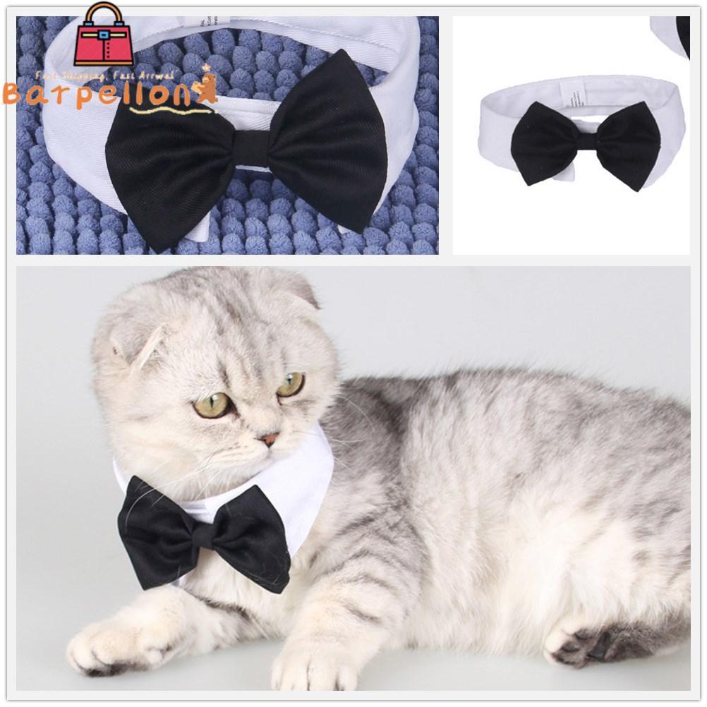 BARPELLON Cat Tuxedo Collar Grooming อุปกรณ์เสริมลูกสุนัขงานแต่งงานสัตว์เลี้ยง Tuxedo อย่างเป็นทางกา