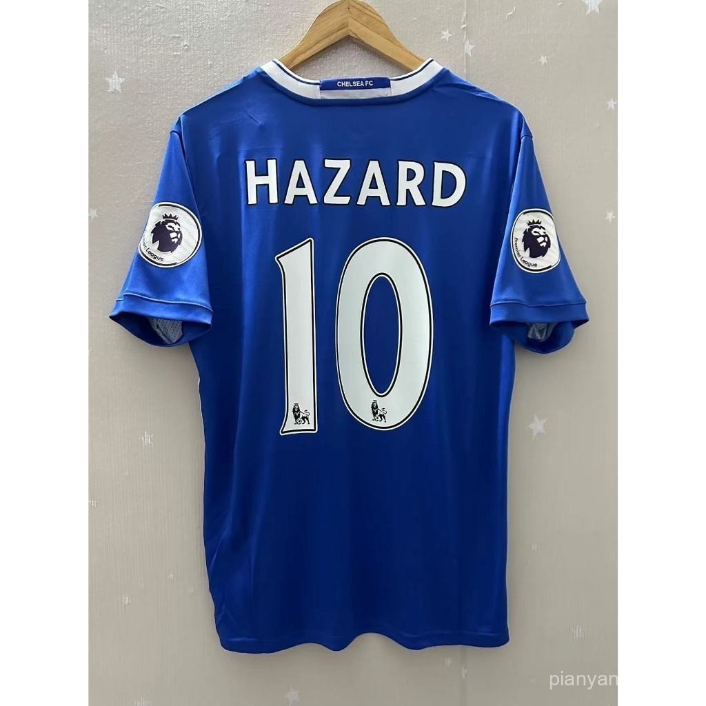 Retro jersey 16-17 Chelsea HAZARD FABREGAS KANTE คุณภาพสูง Home Soccer Jersey เสื้อยืดที่กําหนดเอง