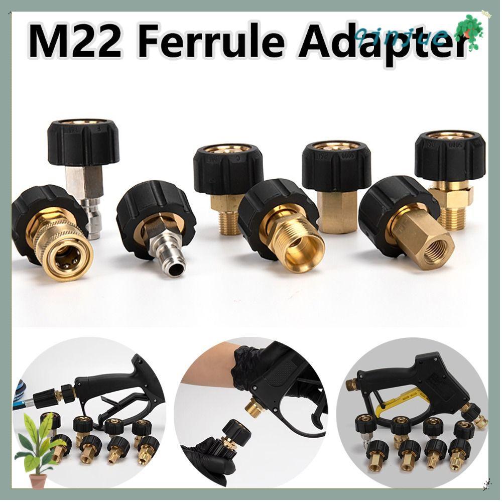 QINJUE 1 ชิ้นสเปรย์สปริงเกลอร์ Quick Connector, ปรับ Quick Release ความดันเครื่องซักผ้าอะแดปเตอร์, Couplers หมุน M22-14 มม./15 มม.ถึง 3/8 และ 1/4 นิ้วล้างไฟฉายท่อเชื่อมต่อ – โปรปัง