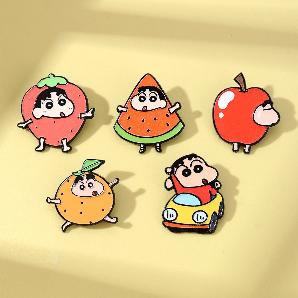 TINYSTATION - SHINCHAN เข็มกลัด Shinchan Clothes Pin การ์ตูนกระเป๋าเข็มกลัด Shinchan PIN-009