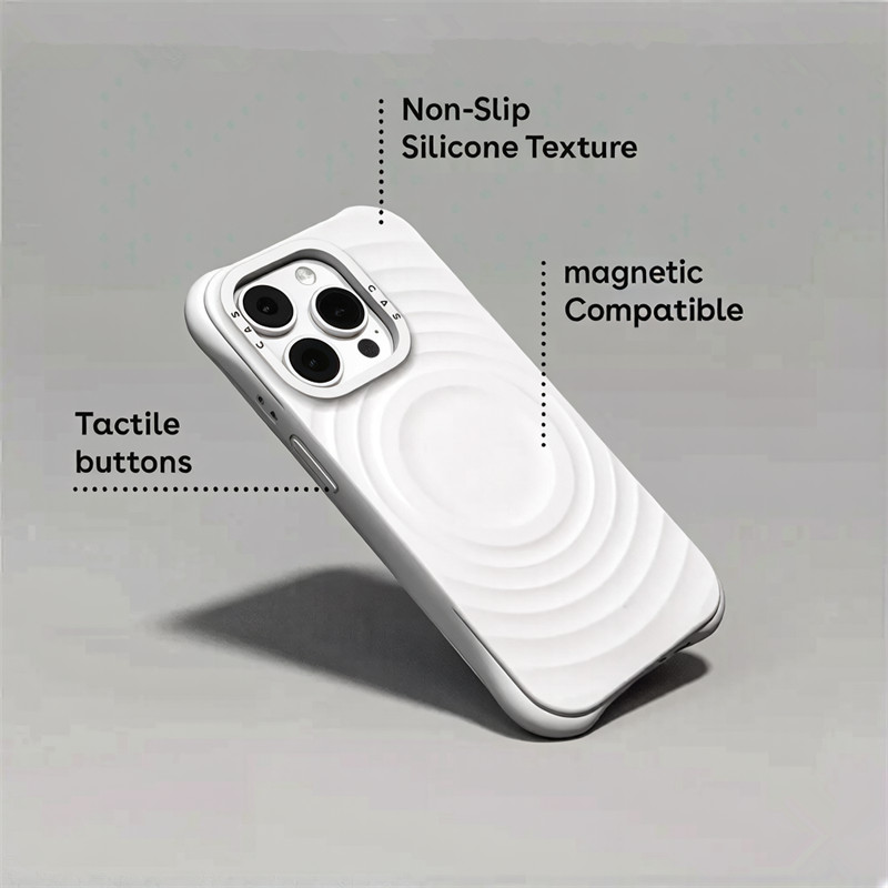 เคสโทรศัพท์แบรนด์หรูระดับไฮเอนด์เข้ากันได้กับ iPhone17promax 17pro 16promax 15promax 16pro 15pro กันกระแทกซิลิโคนปลอกแม่เหล็ก