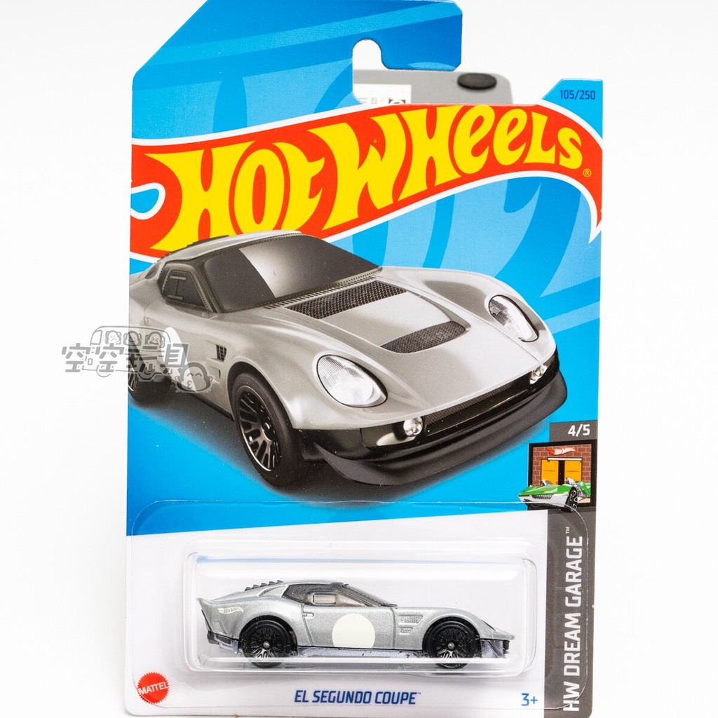 ล้อร้อน เบอร์ 105 EL SEGUNDO COUPE สีเทา Mattel Hot Wheels โลหะผสมรถสปอร์ตขนาดเล็ก