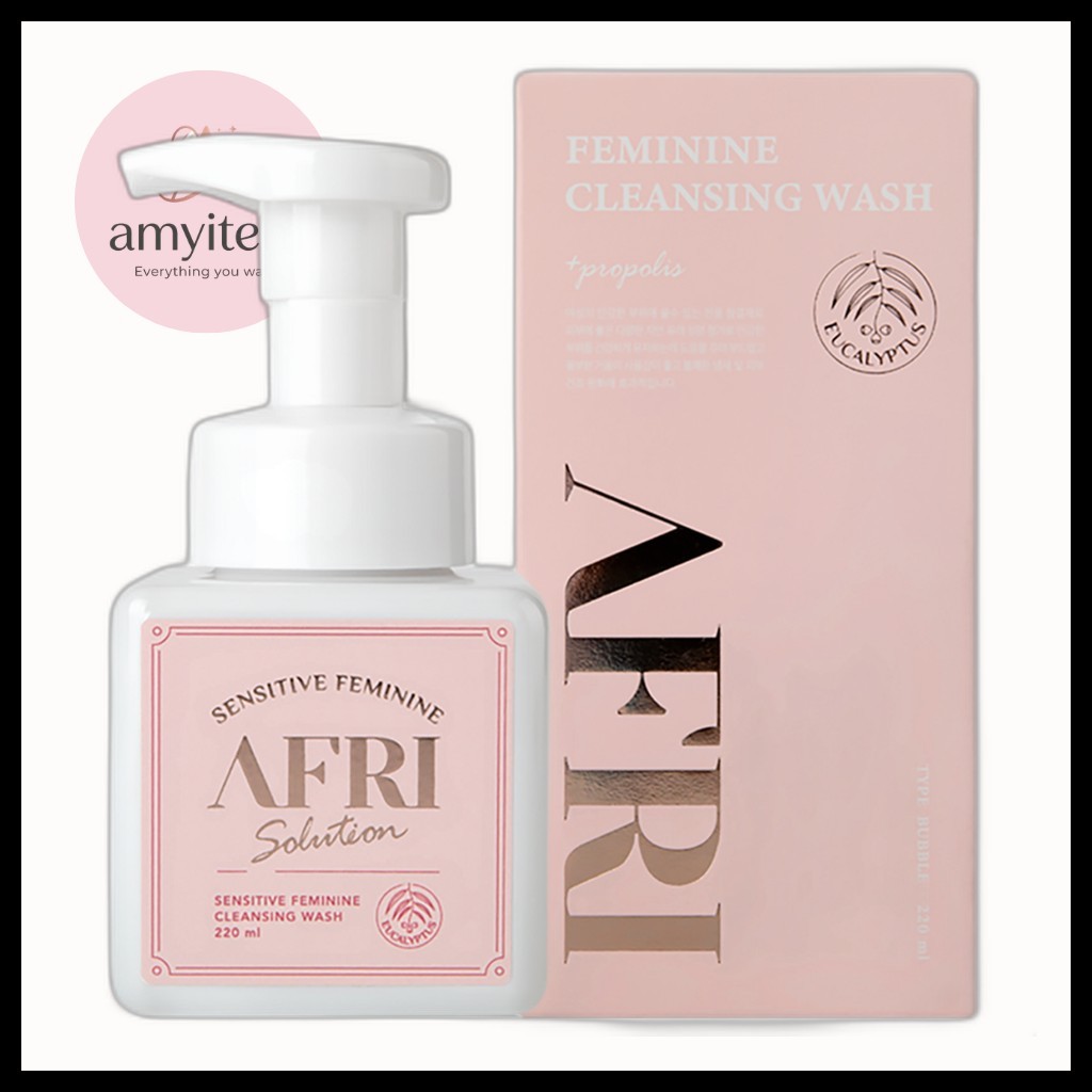 [afri] Sensitive Feminine Cleanser Wash, 220ml, 1 ชิ้น / Korean Feminine Wash / Gentle Foaming Clean