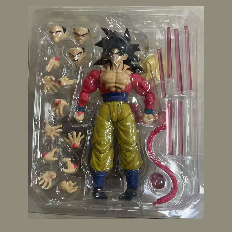 SHF Dragon Ball Z GT Super Saiyan 4 Goku Action Figure Gen 2 SSJ4 Son Goku Articulated PVC ตุ๊กตา