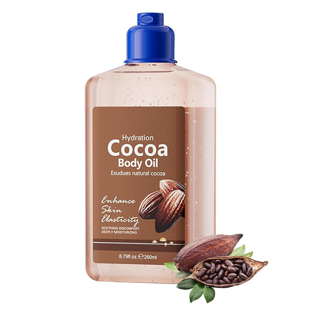 Coconut Body Oil for Moisturizing & Hydrating, Fast-Absorbing & Non-Greasy Body Oil With Vitamin E, 