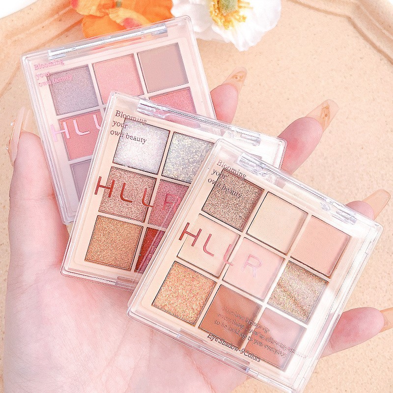 Helen Beauty Nine-Color Eyeshadow Palette One Palette Multi-Purpose Matte Sequins Fine กระพริบอายแชโ