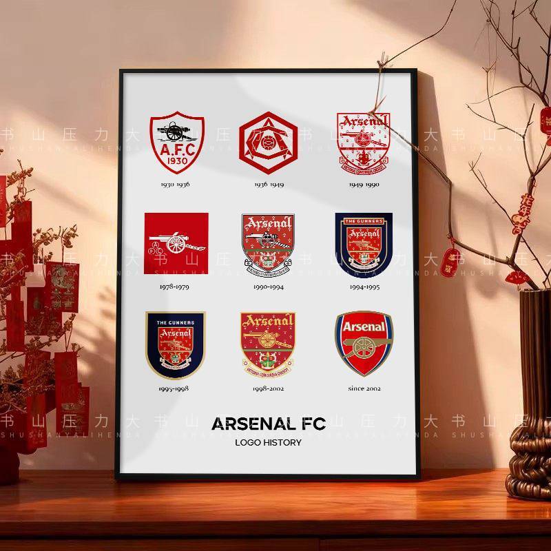Top European Football Clubs Logo Canvas Poster Real Madrid Man Utd Arsenal Barcelona Bayern Man City Fans Wall Decor Unframed