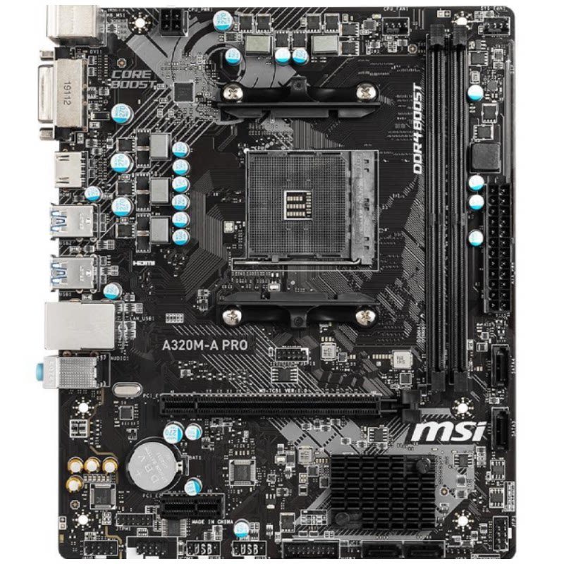 ใหม่ร้อน MSI/MSI A320M-A PRO เมนบอร์ด A320 AM4 DVI HDMI DDR4
