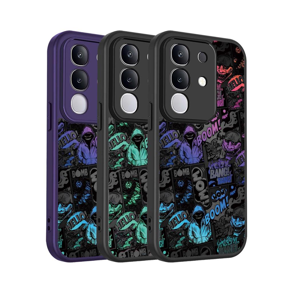 กราฟฟิตีแนวโน้มมังงะสไตล์เคสโทรศัพท์Vivo T4 Pro T4R T4X T3X T3 T2X T1X T2 Lite Pro 5Gปลอกกันกระแทก