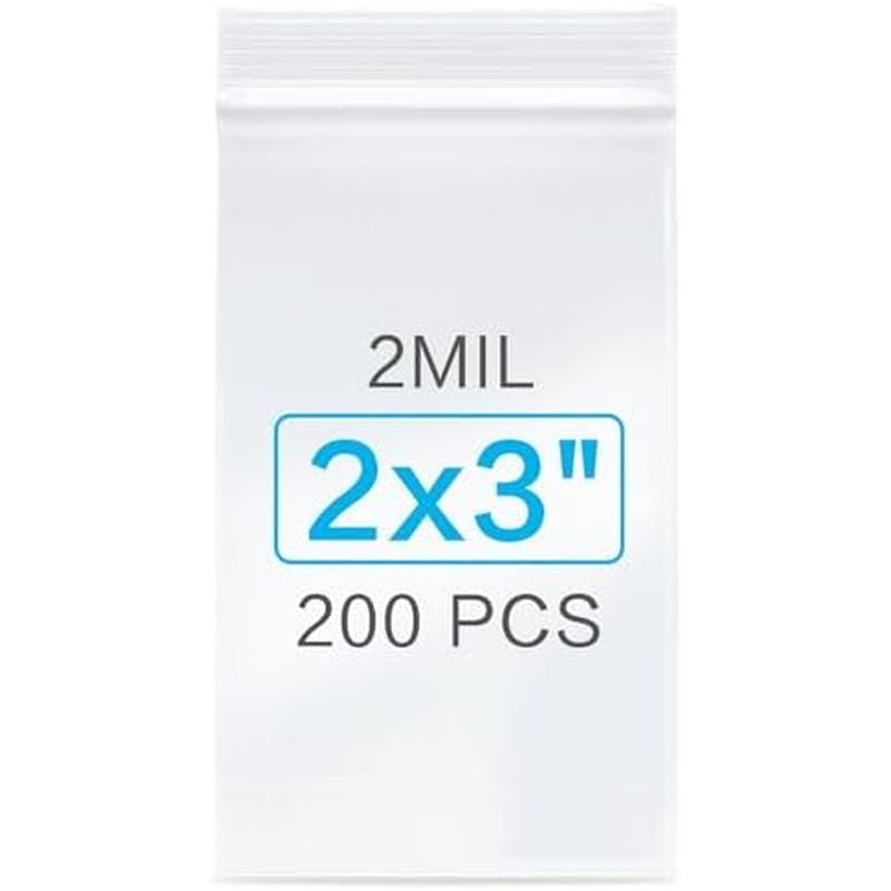 Storage 2 mil S Zip Bag 400pcs Clear Resealable สําหรับกระเป๋าธุรกิจ 3 x 4 นิ้วพลาสติก