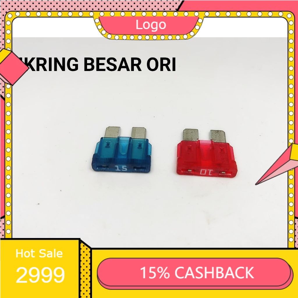 BLA ORIGINAL FUSE FUSE 10A & 15A. UNIVERSAL LARGE FUSE สําหรับรถจักรยานยนต์และรถยนต์
