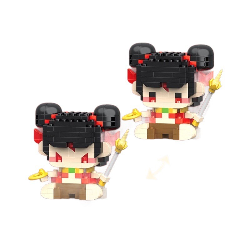 ผลิตภัณฑ์ใหม่ Nezha Building Block อนุภาคขนาดเล็กที่เข้ากันได้ Ao Bing Prince Plug Toy การศึกษาประกอ