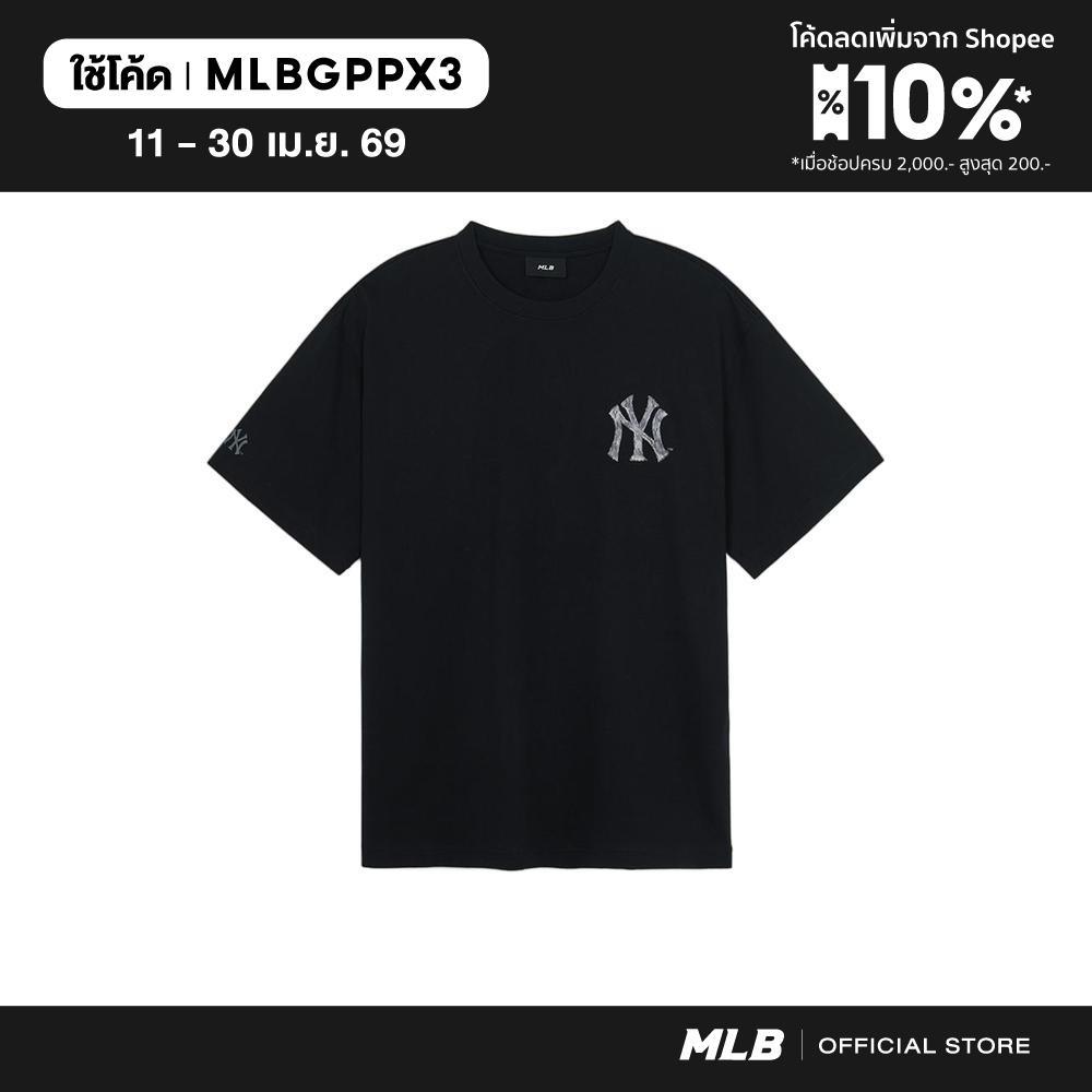 MLB เสื้อยืด ยูนิเซ็กส์ Denimlike Big Lux Over Fit T-Shirts รุ่น 3ATSM0654 50BKS สีดำ