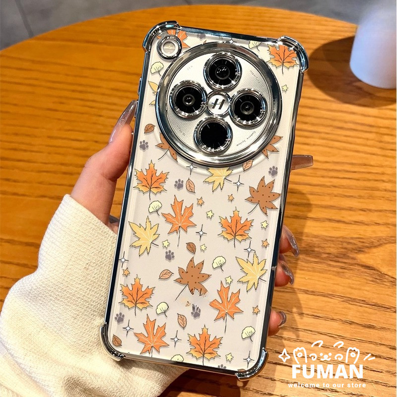 ฤดูใบไม้ร่วงใบเมเปิ้ลชุบกรอบเคสโทรศัพท์สําหรับVivo Y51 Pro Y51A Y39 Y38 Y37C Y36i Y36 Y36T Y35 Plus 