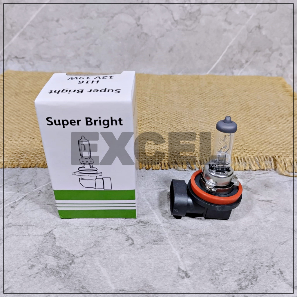 H16 12V 19W - H16 หลอดไฟฮาโลเจนรถยนต์ - SUPER BRIGHT