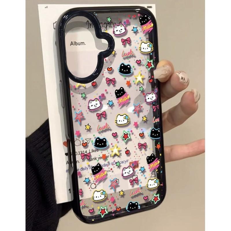 🎈Snap&Co🎈แมวการ์ตูน เคสไอโฟน สำหรับ iPhone17 16 15 14PLUS 13 12 11 Pro 15Plus 17PRO MAX 13PRO 2026 XS เคสโทรศัพท์รุ่นใหม