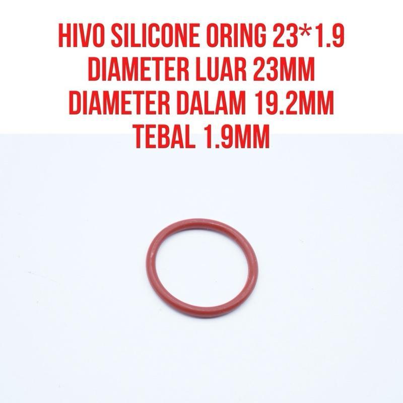 Oring 1.9x19.2 1.9mm x 19.2 mm ซีลซิลิโคนความหนา 1mm เส้นผ่านศูนย์กลางภายใน 19.2mm ทนความร้อน | Hivo