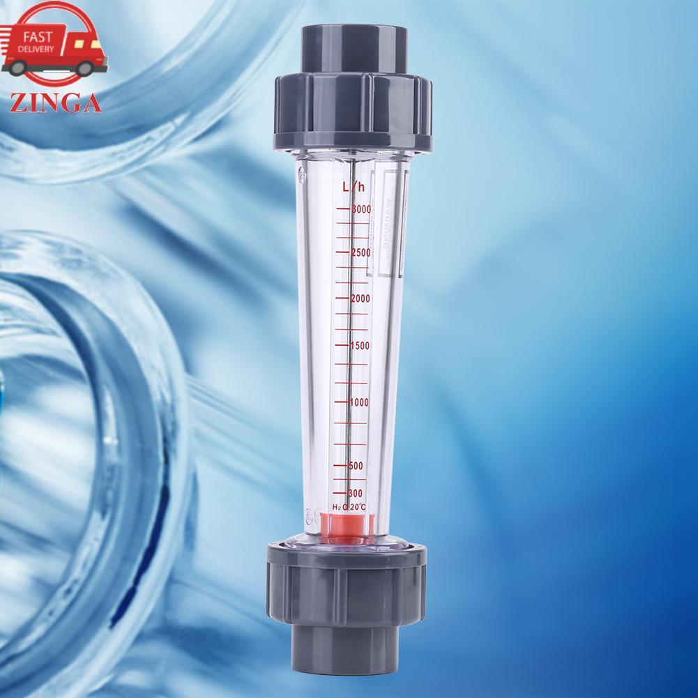 Zinga Zinga น้ำขนาดเล็กกระแสเงินสดเมตร 300-3000L/H หลอดพลาสติก Rotameter LZS-25 Liquid Meter Flowmet