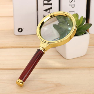 DAILY พร้อมส่ง แว่นขยาย สีทอง 90/80/70 มม มีด้ามจับ 10 เท่า อ่านหนังสือ หนังสือพิมพ์ วินเทจ แว่นตาขยาย