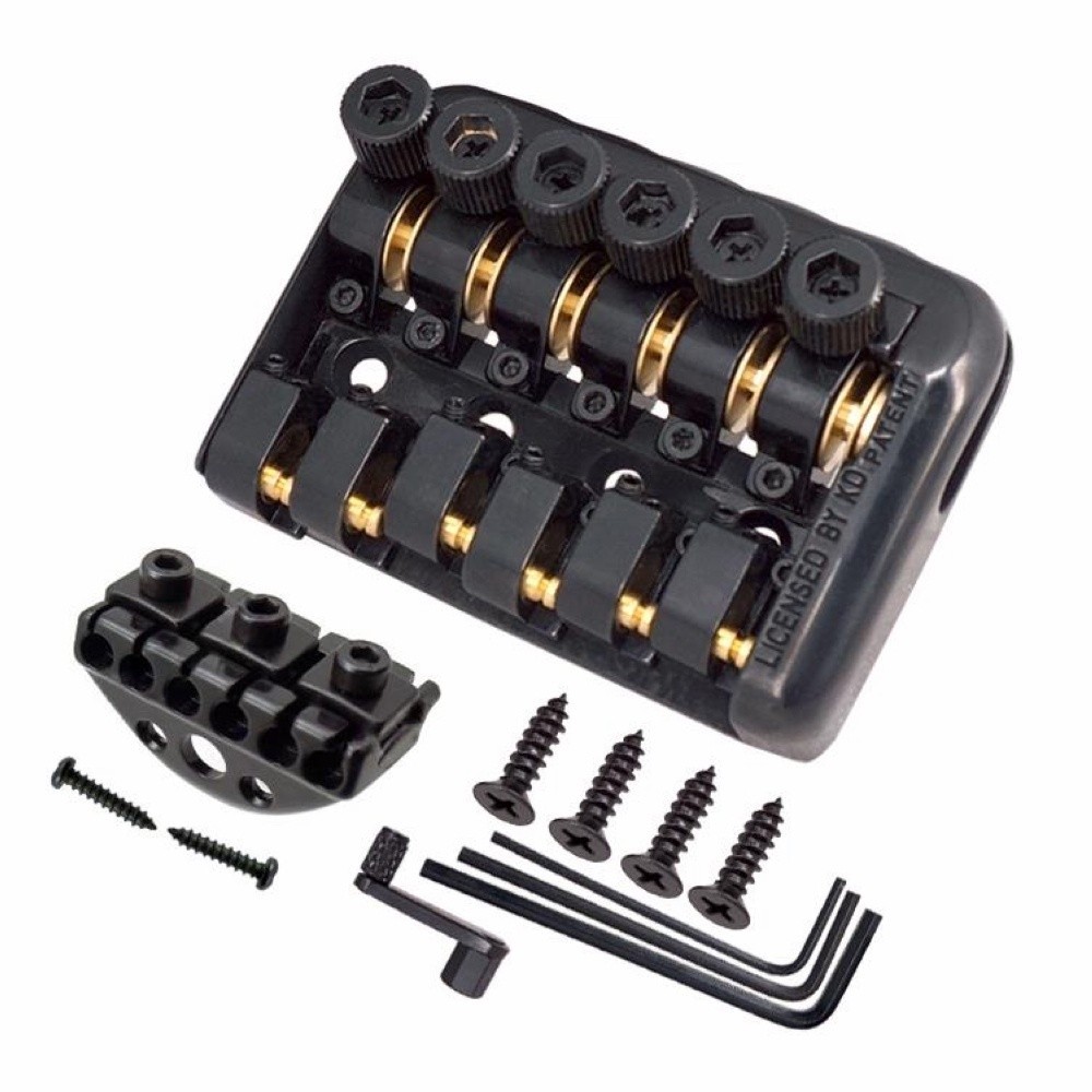 6 String Saddle Headless กีตาร์ไฟฟ้าสะพาน Tailpiece หนอน involved string อุปกรณ์คุณภาพสูงกีตาร์สะพาน Tailpiece