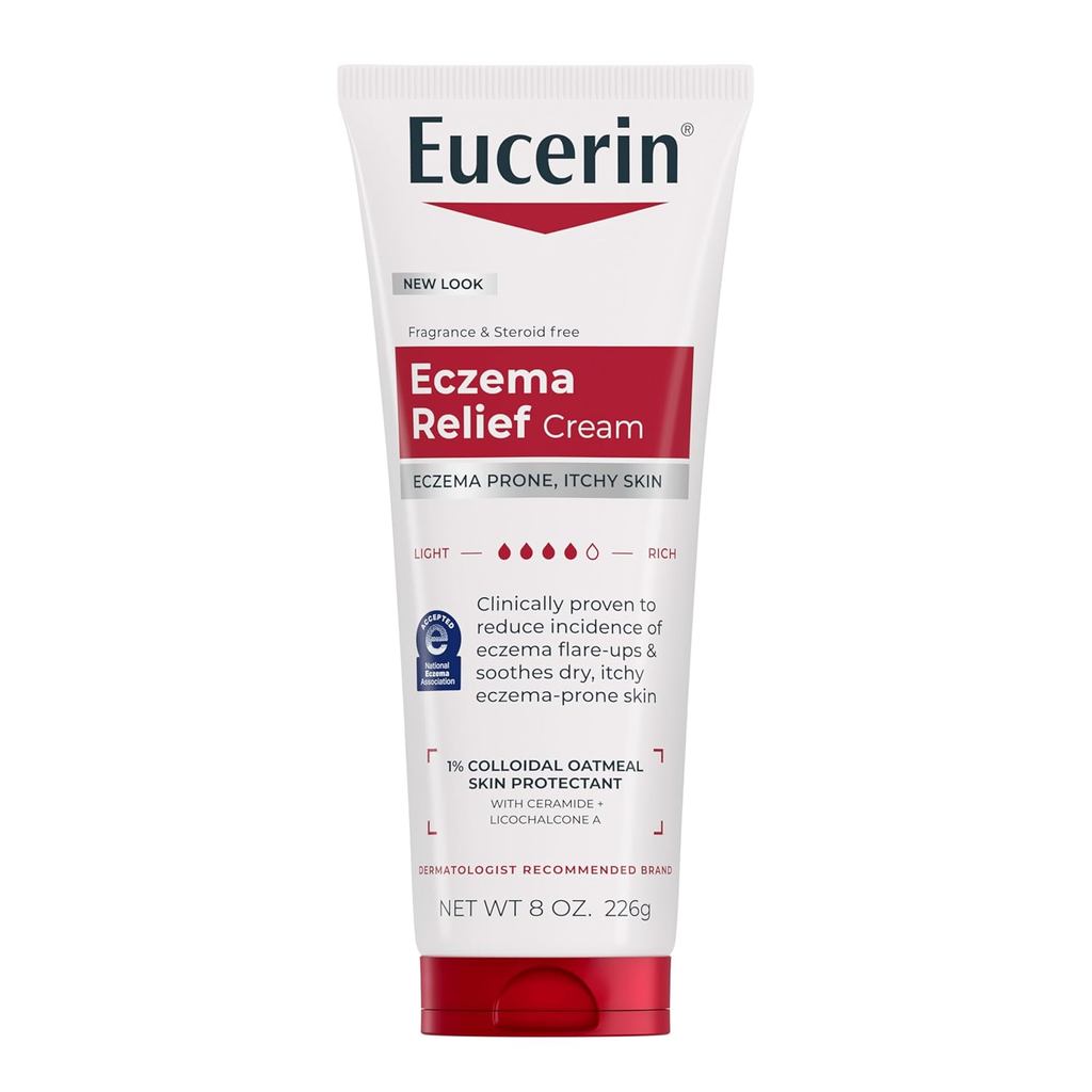 Eucerin Eczema Reliever โลชั่นบํารุงผิวกาย บรรจุ Coloidal Oats (Skin Protectant) และ Ceramide 3 Mois