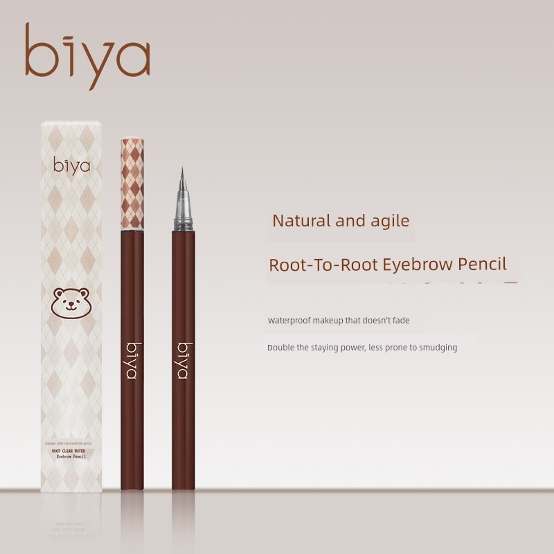 ดินสอเขียนคิ้วกันน้ำ คิ้ว Biya/biya Liquid Eyebrow Pencil กันน้ํา Sweat-Proof ติดทนนาน Non-Fading Ul