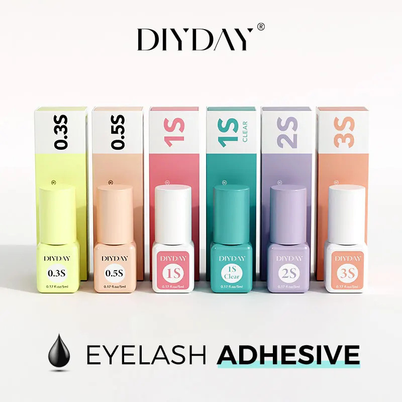 DIYDAY 5ml Lashes กาว 3S สําหรับ Diy Cluster กาวยาวนาน Retention 7-8weeks 0.3S 0.5S 1S 2S กาวสําหรับ