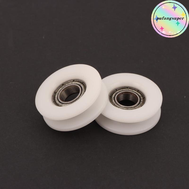 Pufangsuper 1/2 ชิ้น 8*28*9 มิลลิเมตร U Groove Roller Pulley พลาสติก 688 แบริ่ง Pulley/ล้อขับเคลื่อน