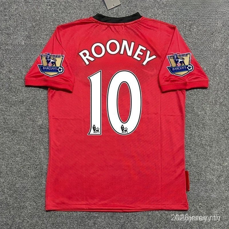 2010 Retro MU Home Football Jersey ROONEY GIGGS Top Quality Mens Shirt