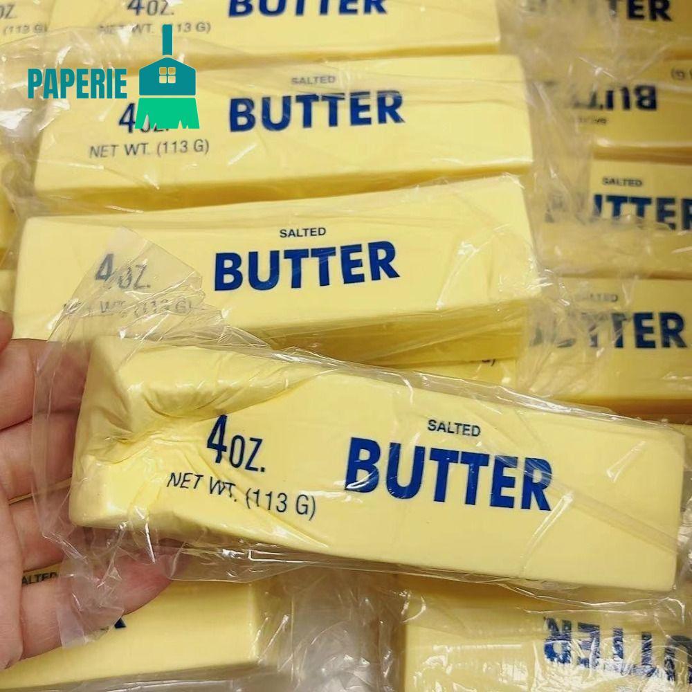 PAPERIE แท่งเนยเด้งช้านุ่ม, ป้องกันการความเครียดปล่อยมือติดเนย, ของเล่นบีบ, แบบพกพาประสาทสัมผัสยืดหยุ่น 14.5 ซม. แท่งเนยที่สมจริงเด็ก