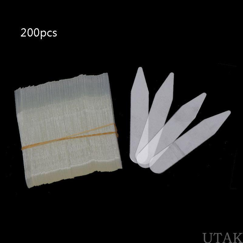 UHTAKE พลาสติกคอแข็ง 200 ชิ้น สำหรับเสื้อผู้ชาย เป็นของขวัญดีๆ