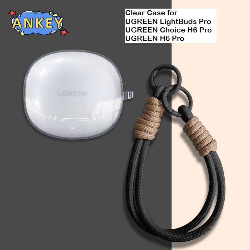 for UGREEN LightBuds Pro / Choice H6 Pro Case Protective Transparent Clear TPU Covers UGREEN H6 Pro 