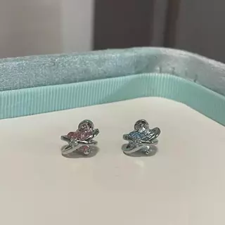 Jinjoo จิวต่างหูหัวใจ รุ่น Nebula Heart Studs ก้านหนา 0.8 mm. สแตนเลส316