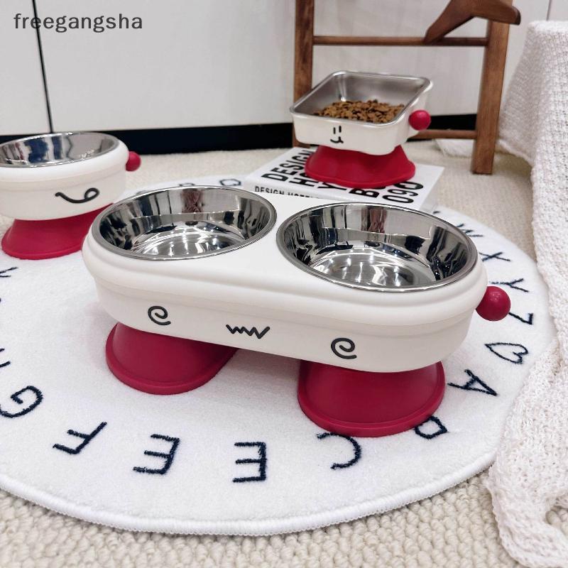 [FREG] สัตว์เลี้ยงชามเท้าสูงป้องกันคอแมวสุนัขให้อาหารและชามน้ําสูงขาป้องกันการลื่นและป้องกันชามสัตว์