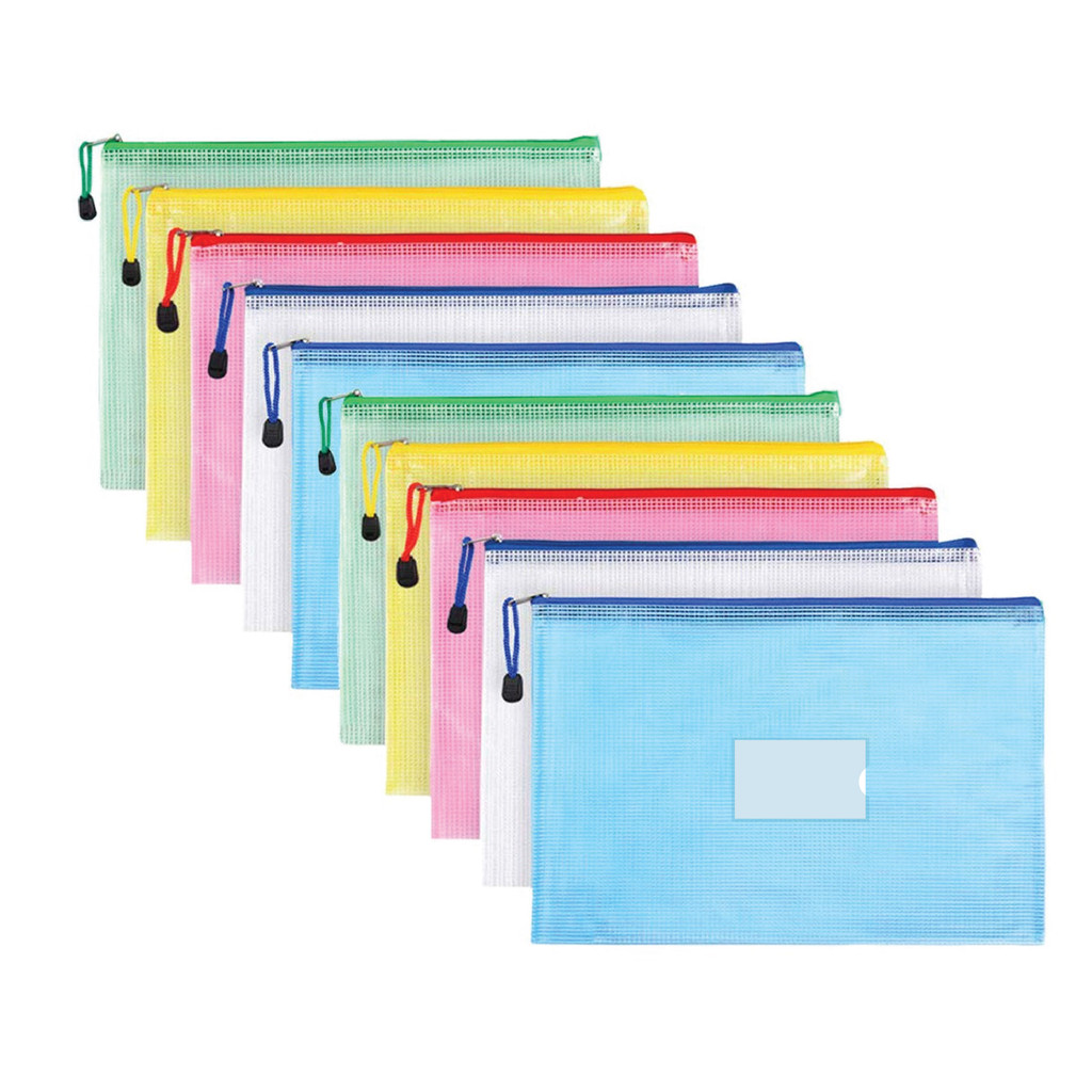 ถุงซิป A4 พร้อมกระเป๋า CS-396 - สุ่มสี