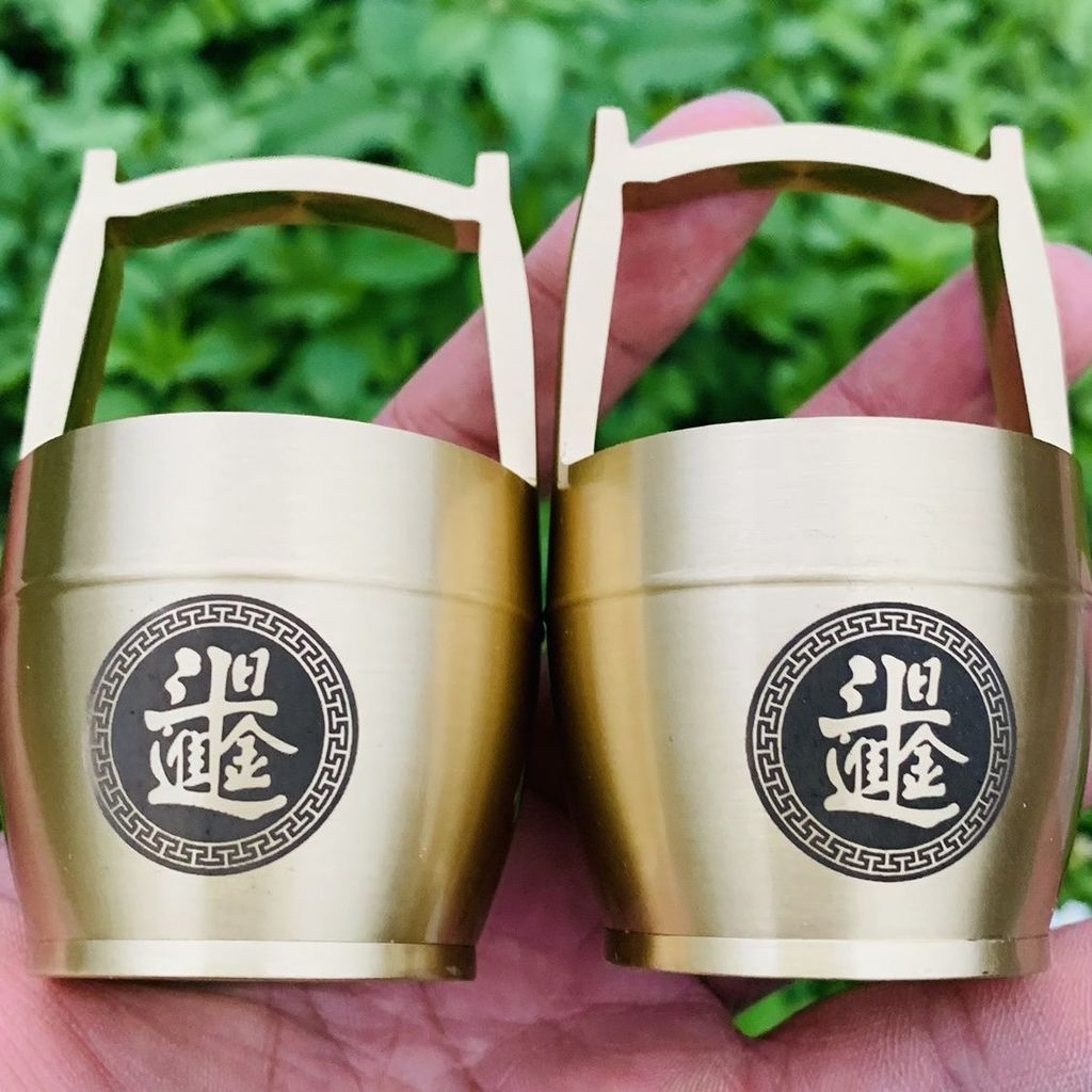 Premium Selection#A Bucket of Gold Brass Ornaments Crafts Copperware Water Bucket Office bring in we