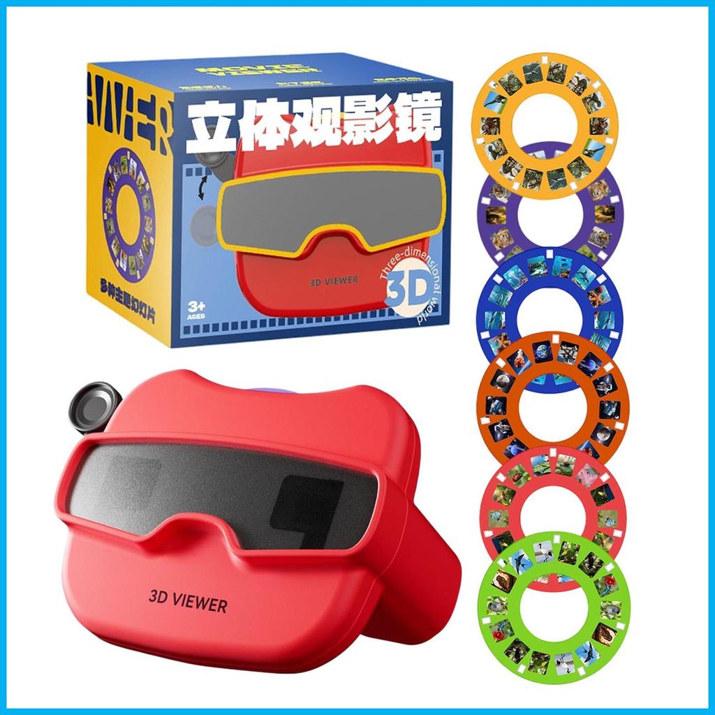 3D Viewer การเรียนรู้ของเล่น 6 ม้วน 3D ช่องมองภาพสําหรับเด็กอายุ 3 ชั้นอนุบาลก่อนวัยเรียน Home Schoo