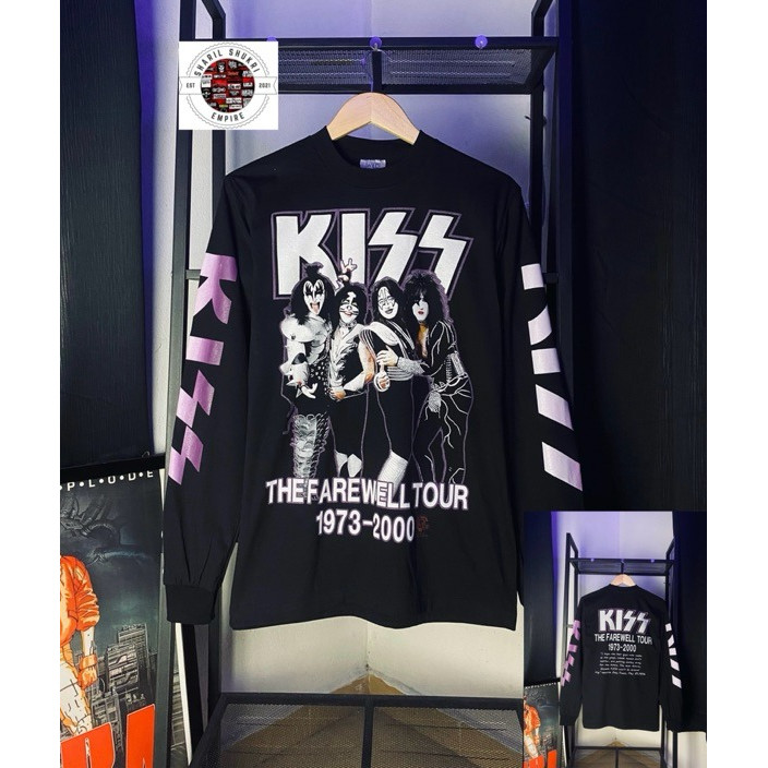 เสื้อเชิ๊ตแขนยาว KISS ผ้าฝ้าย 100% ออกแบบพิเศษด้วยวงผ้ารอบแขน