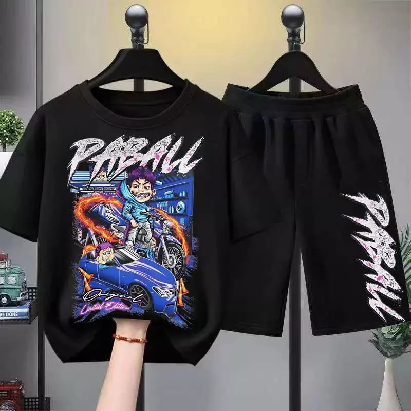 【จัดส่งไทย】2ชิ้น BOBเซ็ตชุดเด็ก เสื้อ+กางเกง ชุดสองชิ้นพร้อมส่ง&COD Children's T-shirt เสื้อยืดเด็ก คอตตอน ชุดสูทเด็กผู้