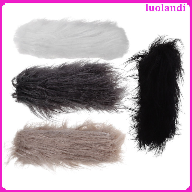 4 ชิ้น Handmade Faux Fur ริบบิ้นแถบขนสัตว์ประดิษฐ์ Trim สําหรับหัตถกรรมตกแต่ง luolandi