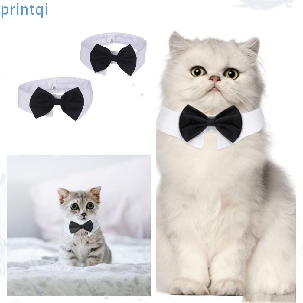 PRINTQI Cat Tuxedo Collar วันเกิดแมวลูกแมวงานแต่งงานสัตว์เลี้ยงอย่างเป็นทางการ Tuxedo
