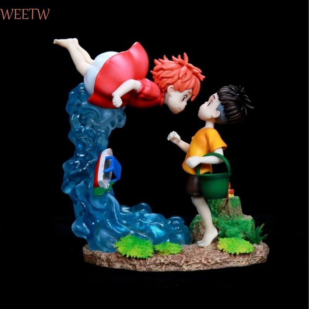 WEEKW Ponyo บน Cliff รูป, การ์ตูน PVC ตุ๊กตา Sousky Seagal รูป, ของขวัญเด็ก Gk รูปปั้น Kawaii 15 ซม.